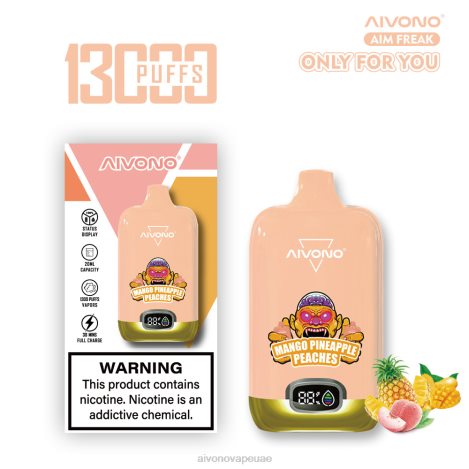 Aivono AIM FREAK 13000 مانجو اناناس خوخ NX24D6250 | Aivono Vape Uae