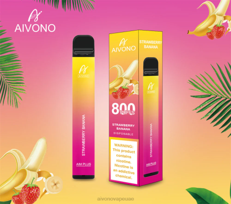 Aivono AIM PLUS 800 موز فراولة NX24D6192 | Aivono Puffs