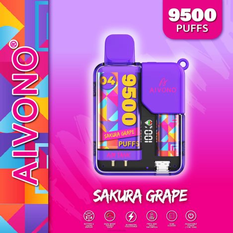 Aivono AIM TANK 9500 عنب ساكورا NX24D636 | Aivono Puffs